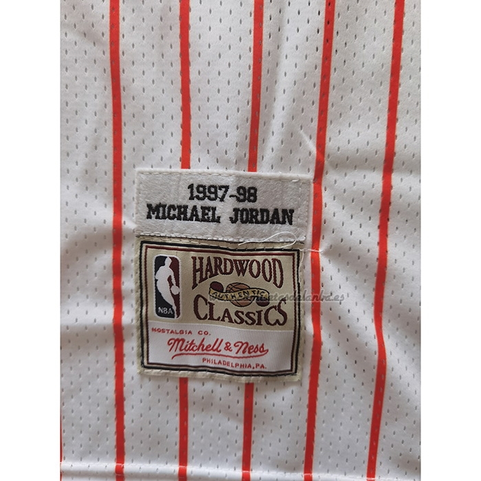 Camiseta Chicago Bulls Michael Jordan NO 23 Reload Hardwood Classics Blanco